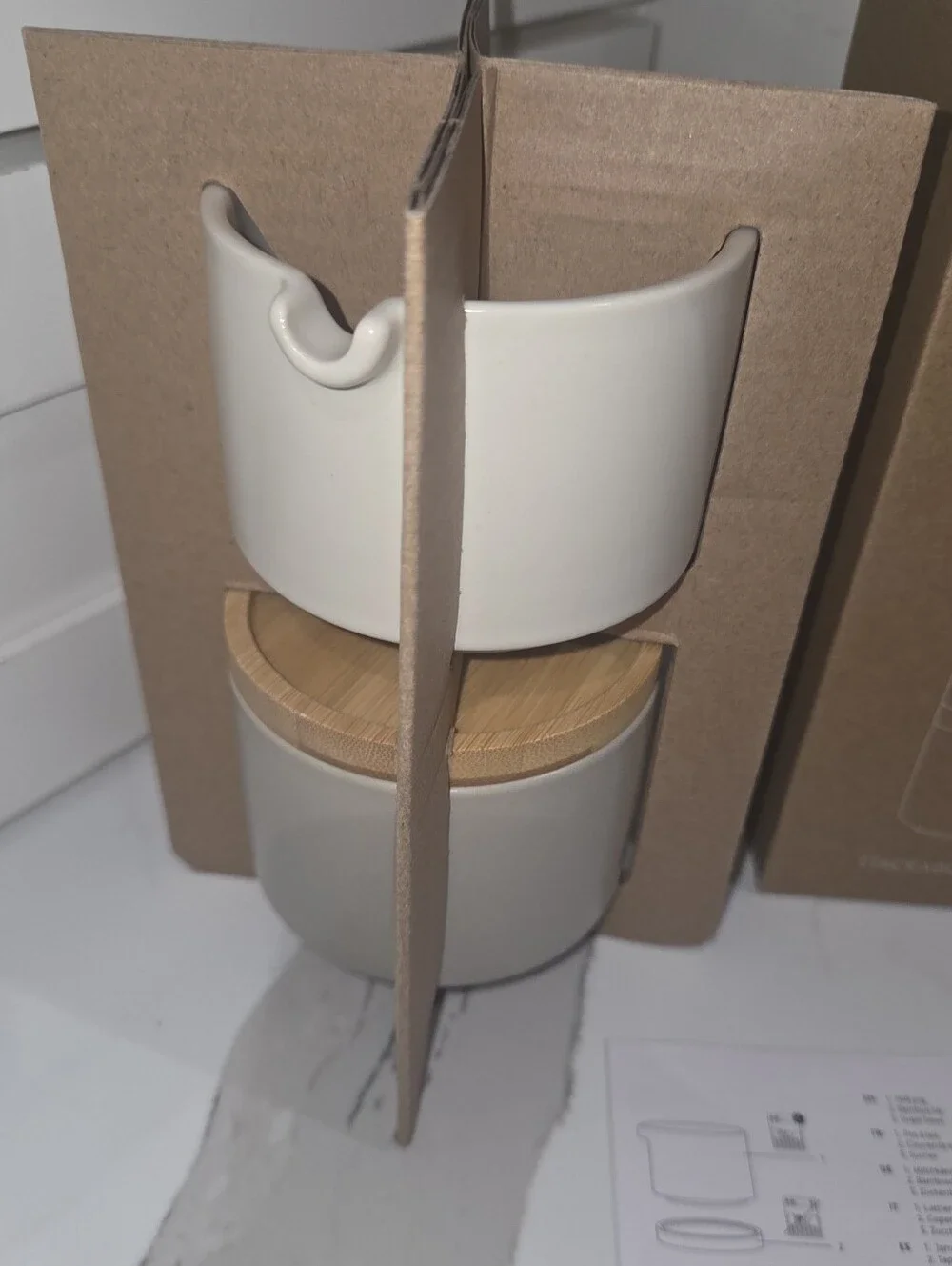 NEW Nespresso Stackable Serving Set Cream & Sugar in Box Barista Collection